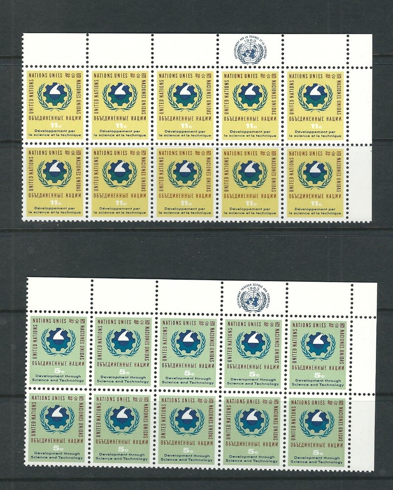UN SC # NY 114-115 UN Development Decade . MNH