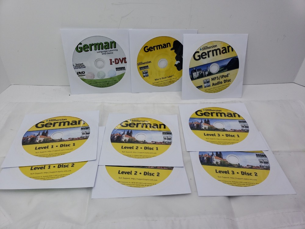 Topics Entertainment Instant Immersion German Levels 1, 2 & 3 PC Mac Computer