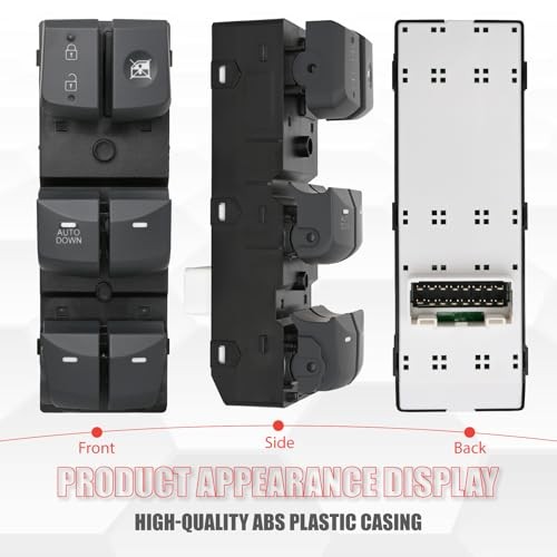 93570-3X031RAS Gray Master Power Window Switch Compatible with AUTO DOWN Grey