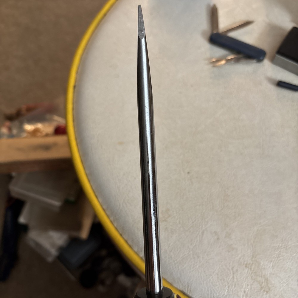 Yellow And Black Handled Flathead Screwdriver 9.5”