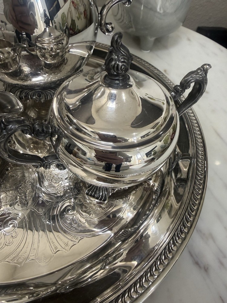 F.B. Rogers Silver Co. Coffee Service Set - 4 Piece Footed American Victorian