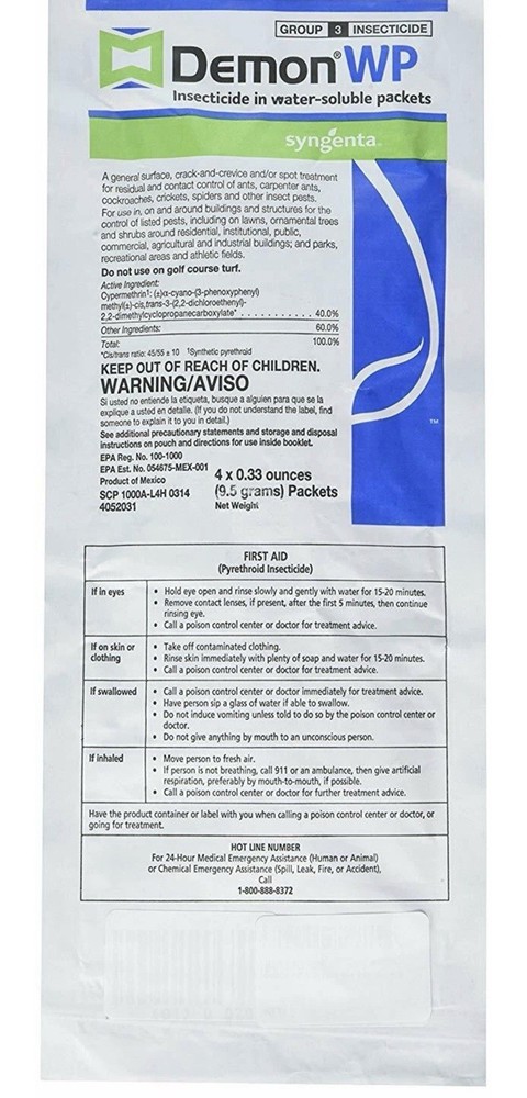 Syngenta Demon WP Insecticide  SAME-DAY SHIPPING