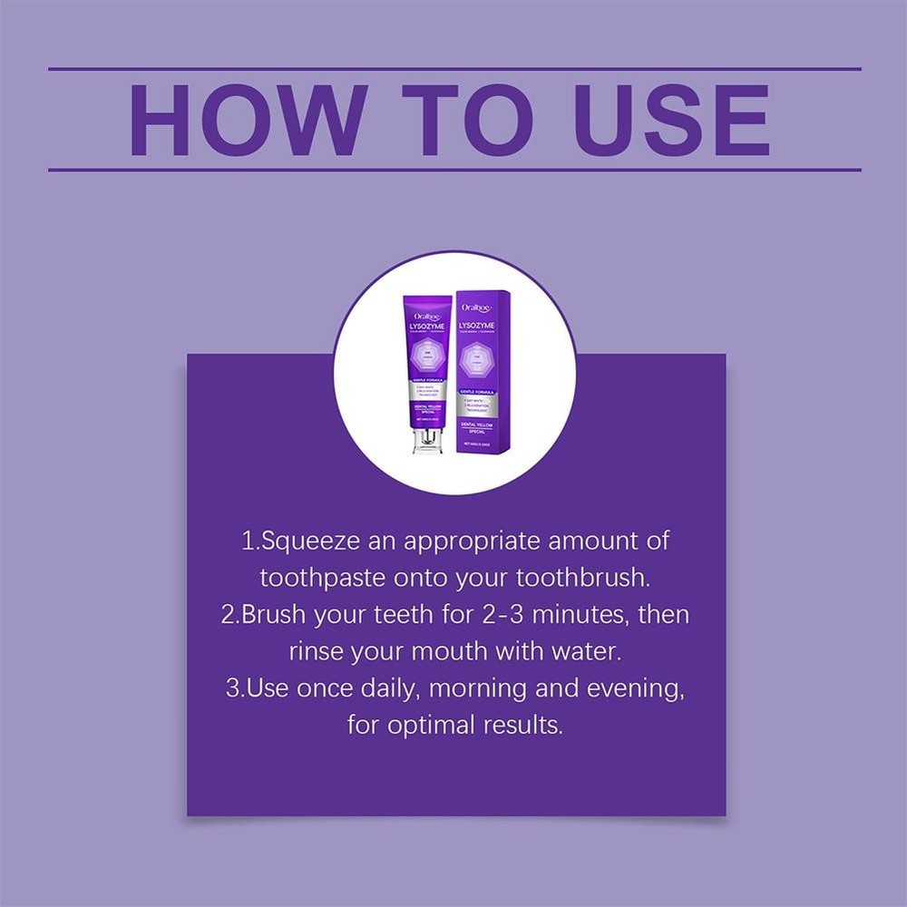 Lysozyme Whitening Toothpaste, 2026 Colour Correcting Purple Toothpaste Hot