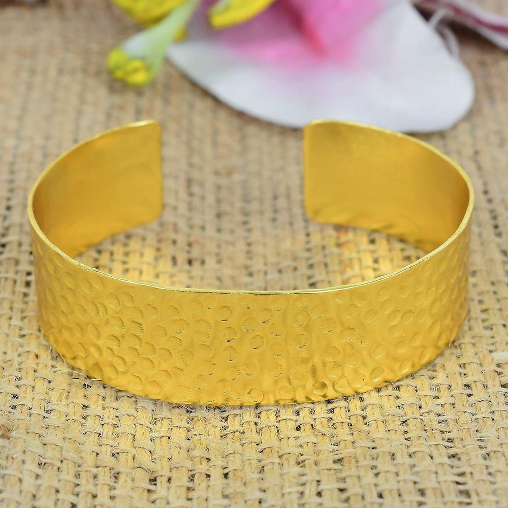 Hammered Adjustable Delicate Bracelet Dainty Handmade Brass Bracelet Cuff