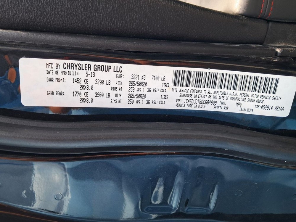 DURANGO 2013 Glove Box 4759860