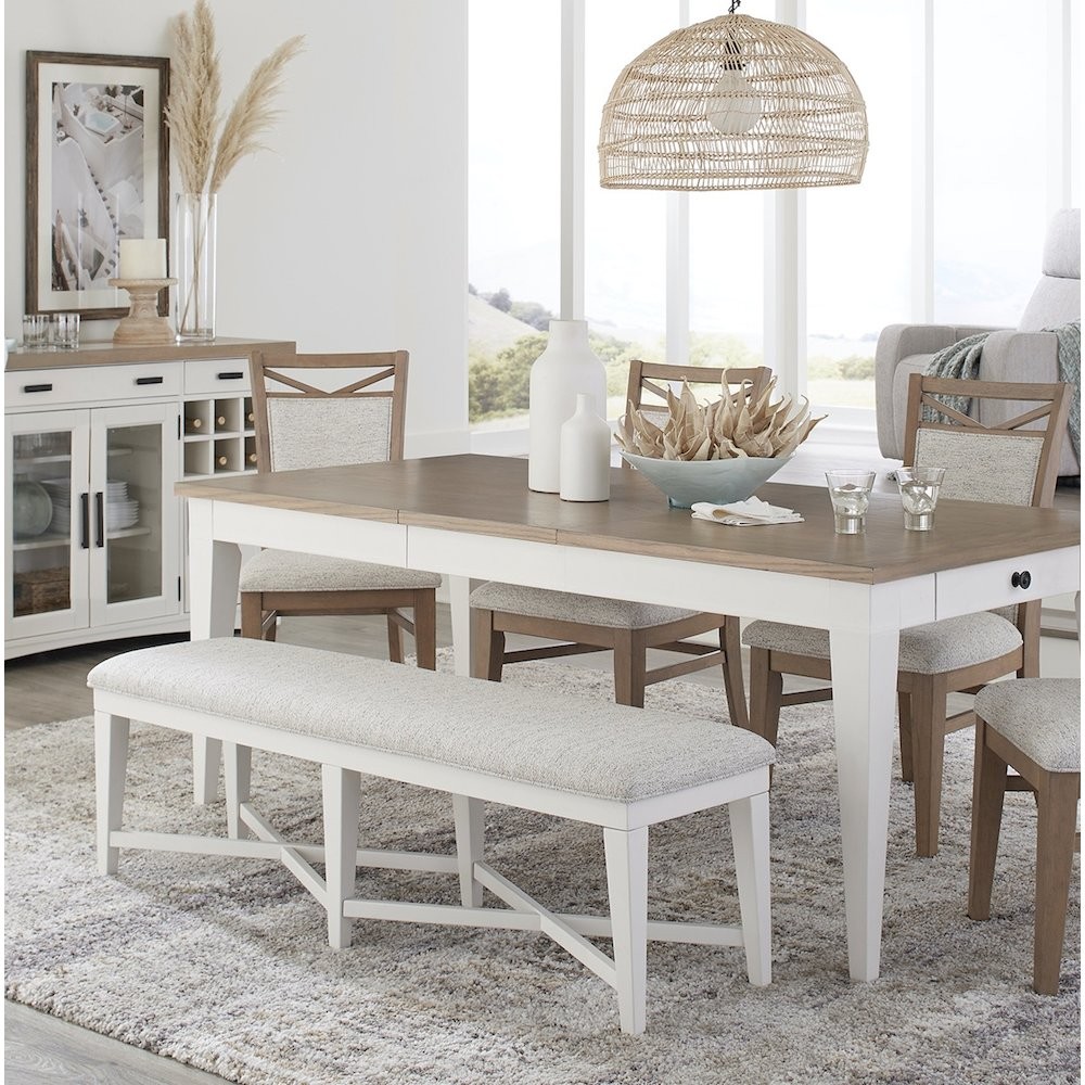 Modern Dining 49 In. Upholstered Counter Bench