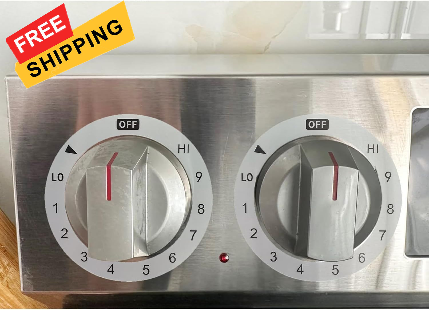 Stove Dials Stickers, Stovetop Knob Symbols Decals for Replacement, Black