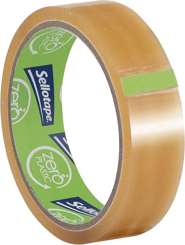 Sellotape Zero Plastic Tape, Multi-Purpose Clear Tape for Household Objects, Cle