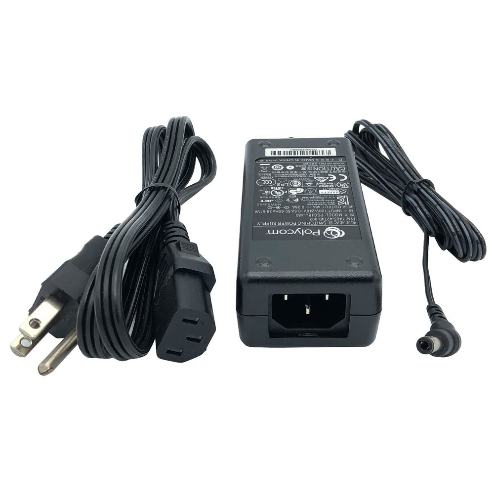 Genuine Polycom Switching Power Supply Adapter for Polycom Devices 48V DC