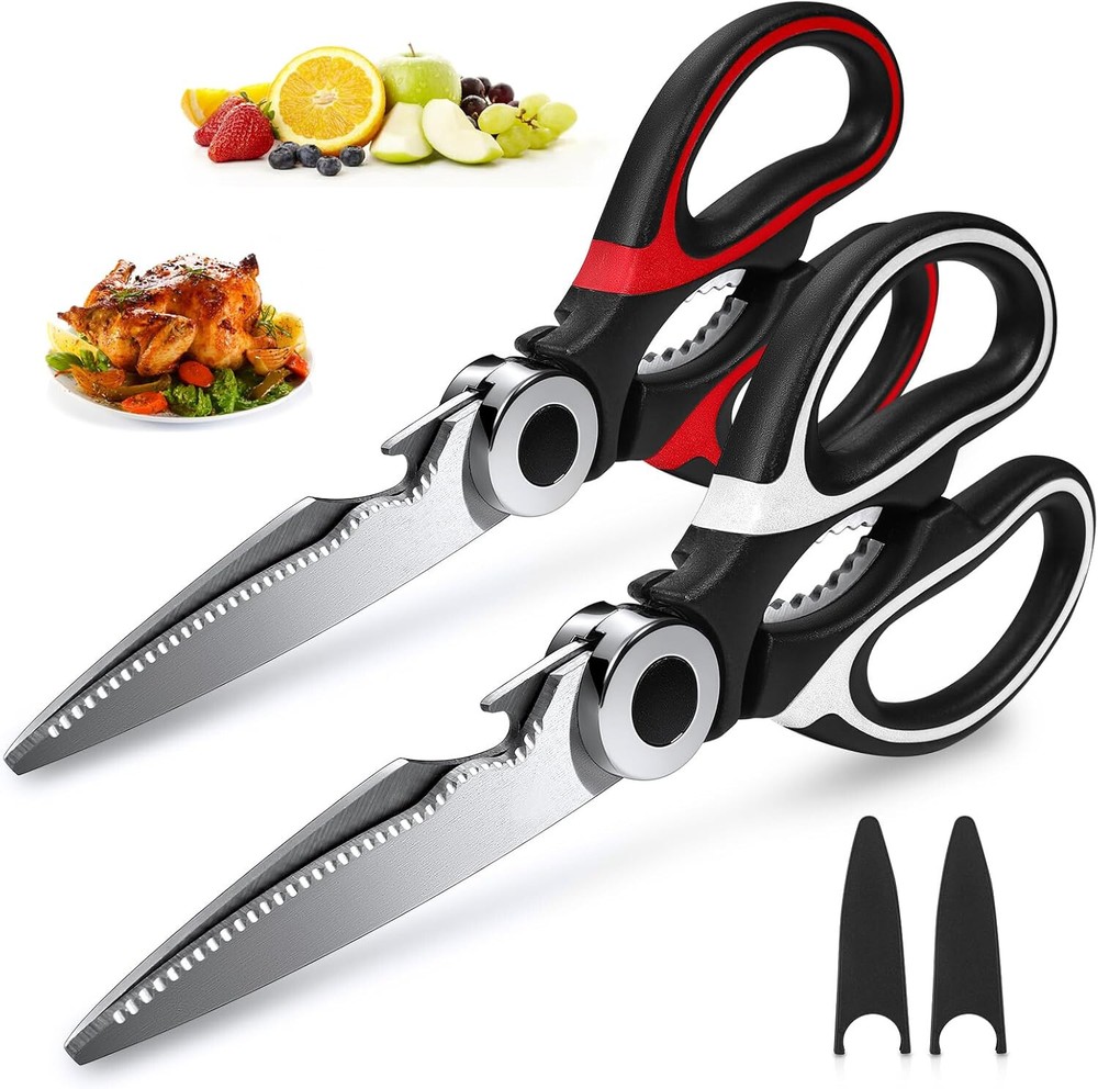 Kitchen Shears For General Cooking Use Heavy Duty Meat Scissors 2 Pack