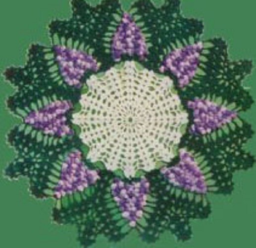 Vintage Crochet Grape #1 Doily PATTERN ONLY