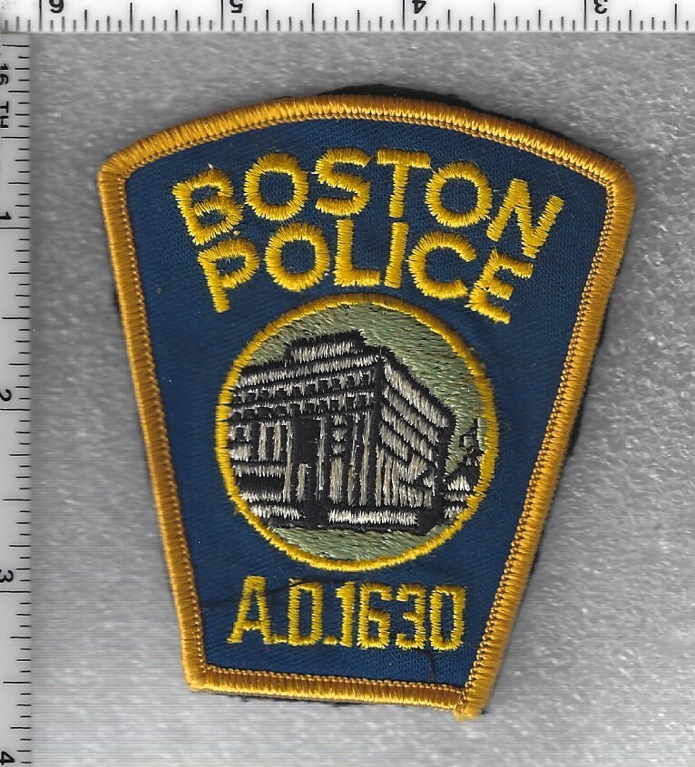 Boston Police (Massachusetts) Cap/Hat Patch - from a wall display