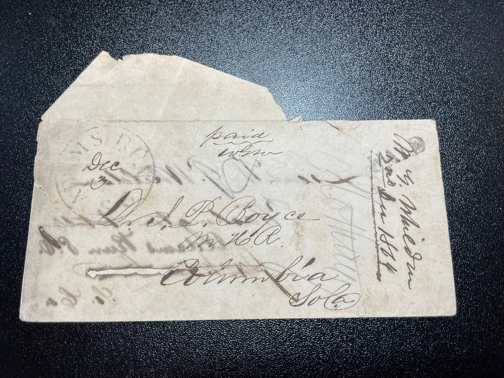 Confederate States Turn Letter Adams Run, SC  KSPhilatelics (CSA3)