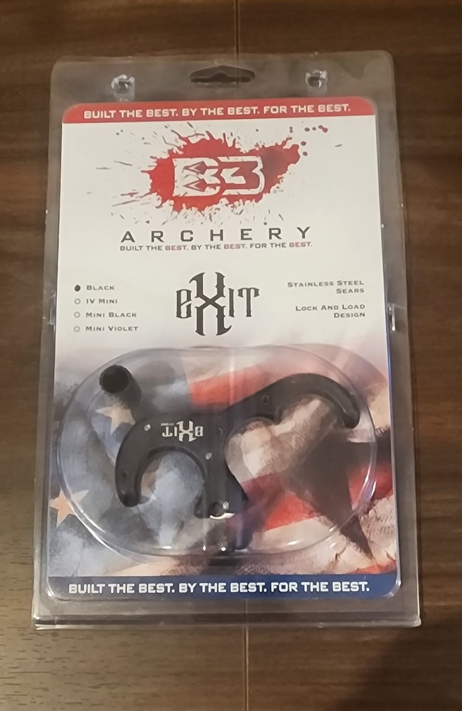 B3 Archery Exit 3 Finger Thumb Release Black