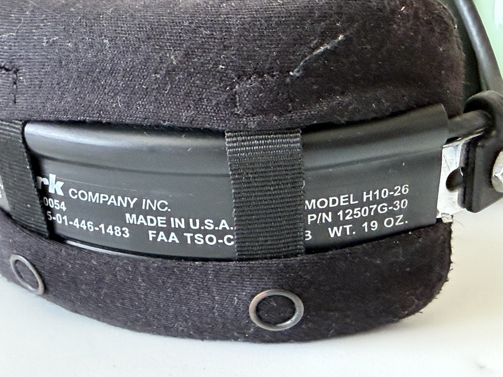 David Clark Aviation Headset Model H10-26 Noise Cancelling Microphone M7A