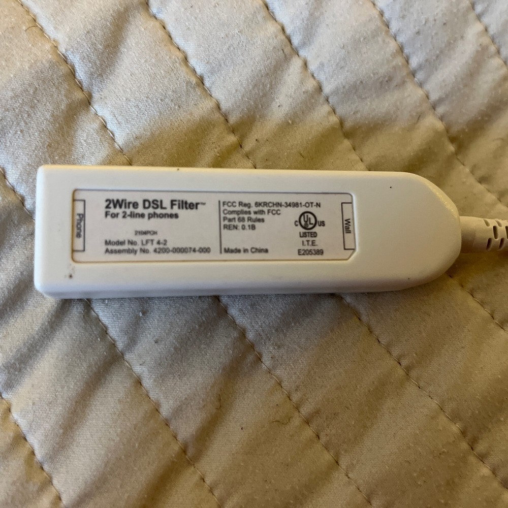 2Wire DSL Filter for 2-Line Phones