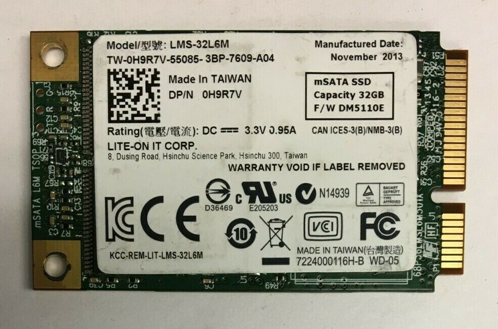 32GB mSATA SSD mixed brands
