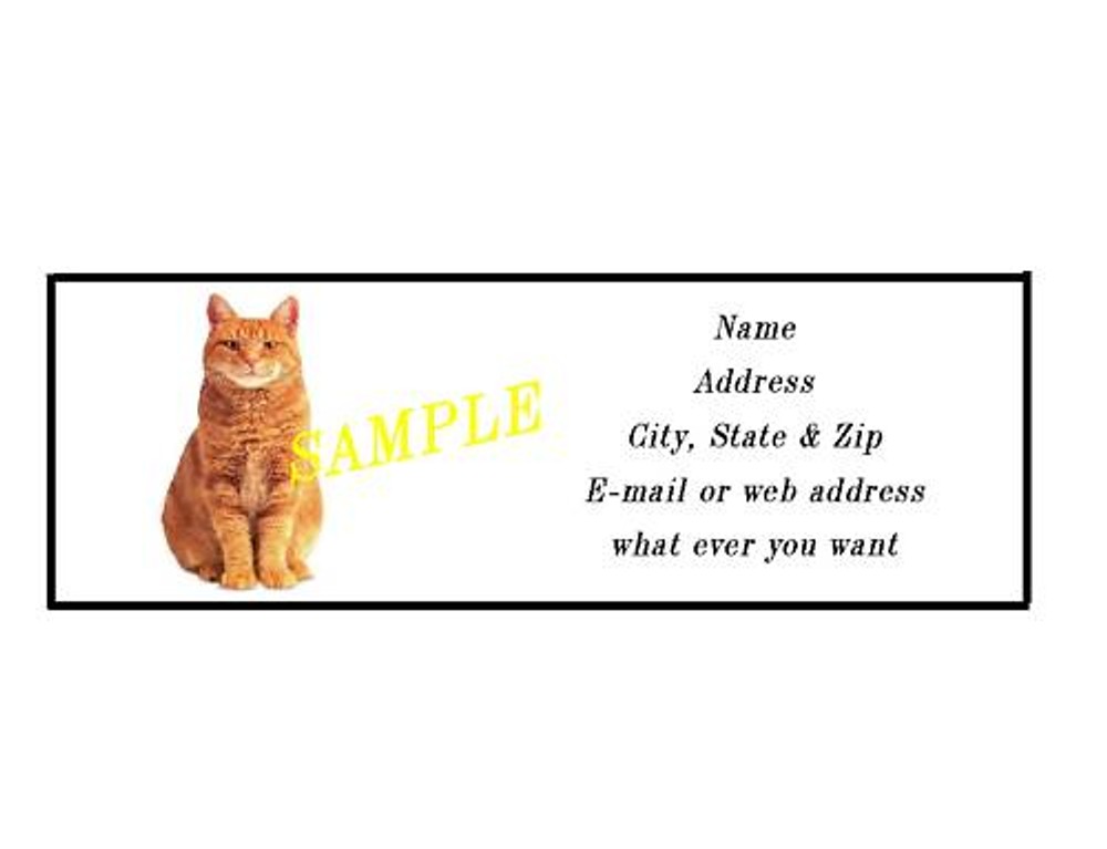 CAT ADDRESS LABELS COOL!!! #3