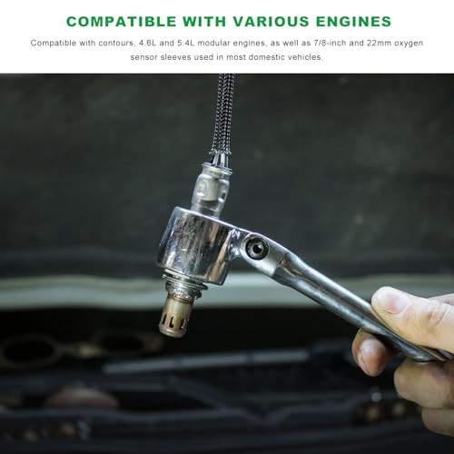 7/8" 22mm Oxygen Sensor Wrench, O2 Sensor Socket Removal Tool with Contour