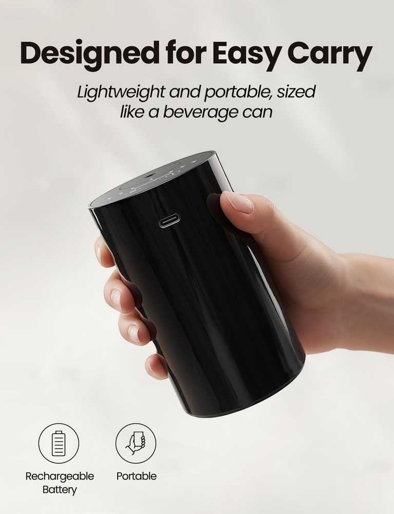 Waterless Essential Oil Diffuser, Portable Aromatherapy Diffuser with 20mL Ca...