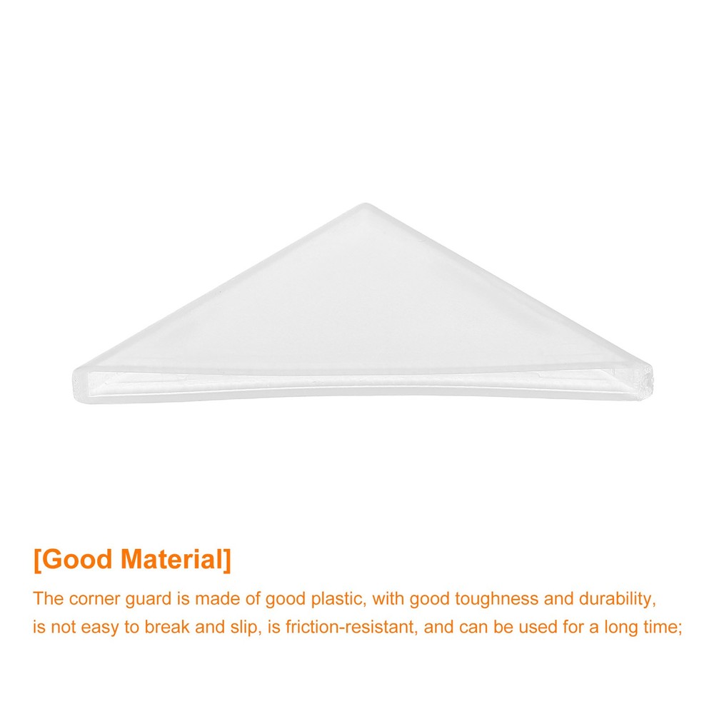 80Pcs Corner Protectors 3x50mm Plastic Right Angle Corner Guards Cushion, White