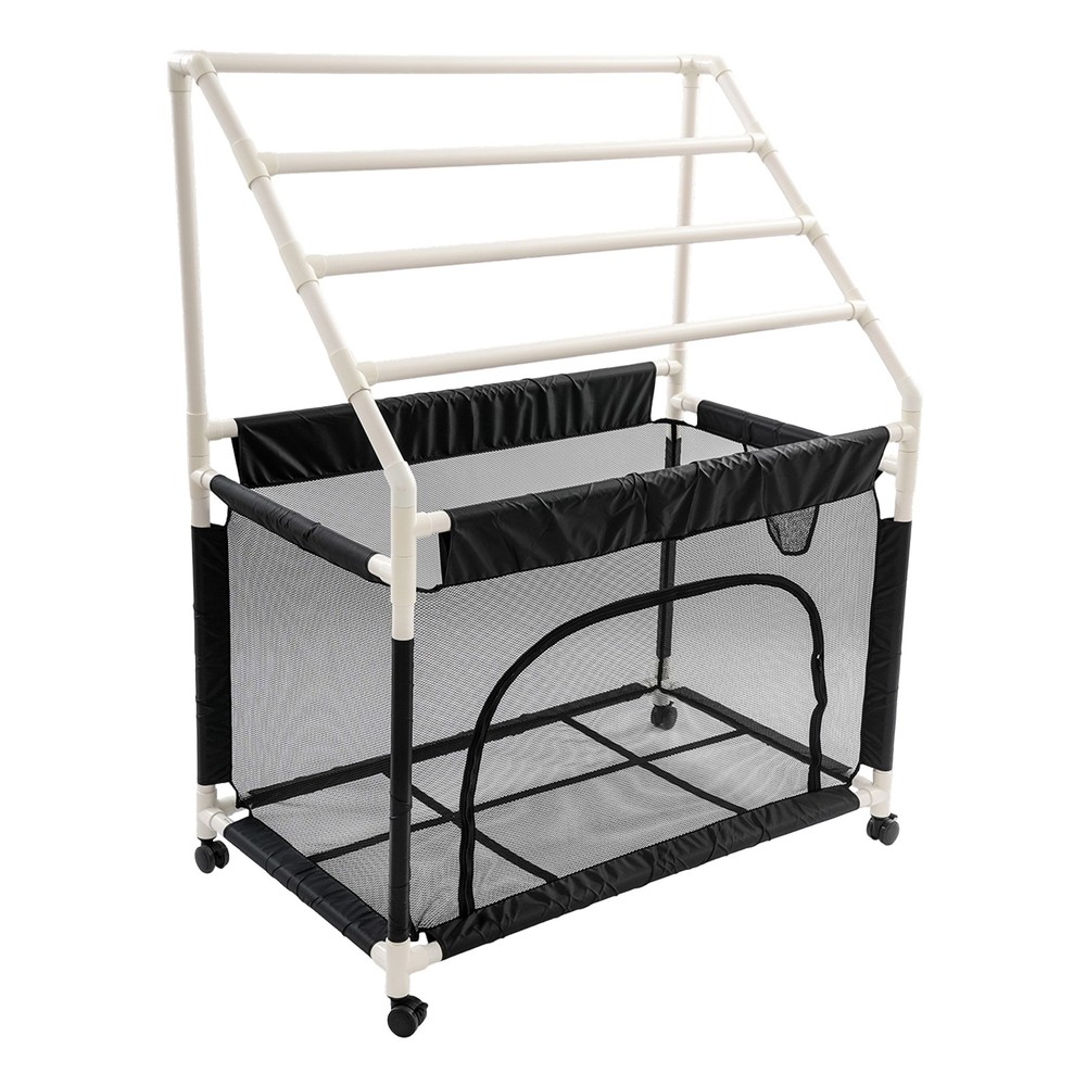Rolling Pool Noodle Storage Organizer Bin with Mesh