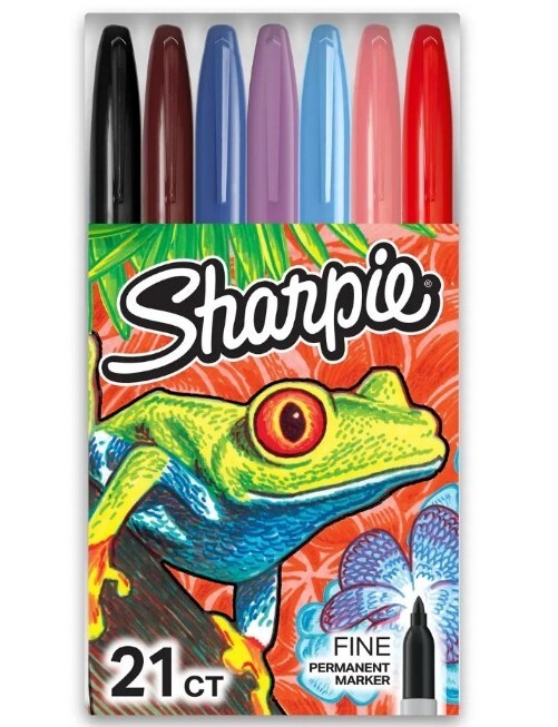 SHARPIE PERMANENT MARKERS~21 ASSORTED COLORS~FINE POINT ~NEW