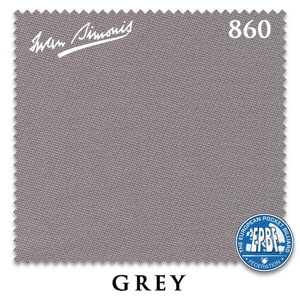 10' Simonis 860 Pool Table Cloth - Grey - AUTHORIZED DEALER