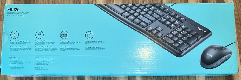 Brand New!~Logitech Fullsize Optical Keyboard and Mouse~Black