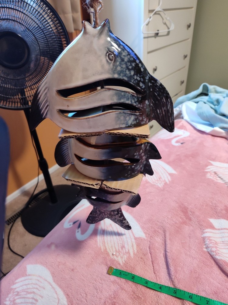 WIND & WEATHER CERAMIC FISH BELL WC7339