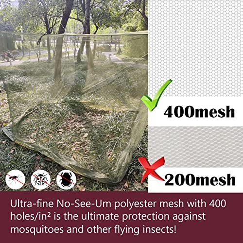 EDSRDLUZ Premium Rectangular Camping Mosquito Net, Double (79” x 63” x 63”)