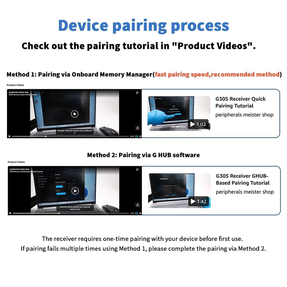 USB Dongle Mouse Receiver Adapter Replacement for Logitech G305 G304 | Gaming