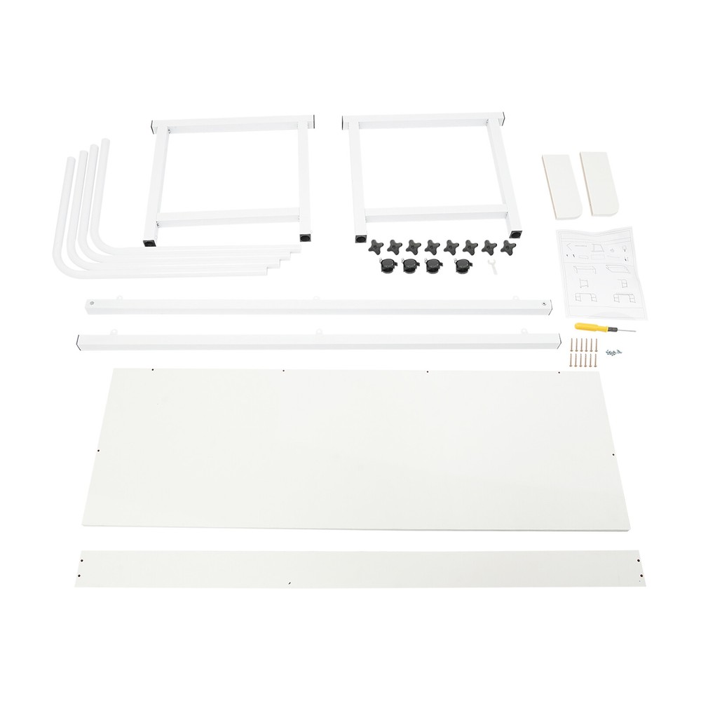 Height Adjustable Overbed Table With Wheels Over Bed Desk Bedroom Bedside Table