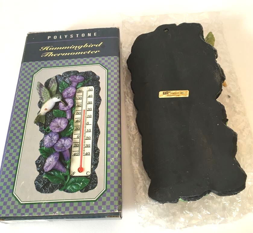 Hummingbird Wall Thermometer Polystone Giftco Inc.