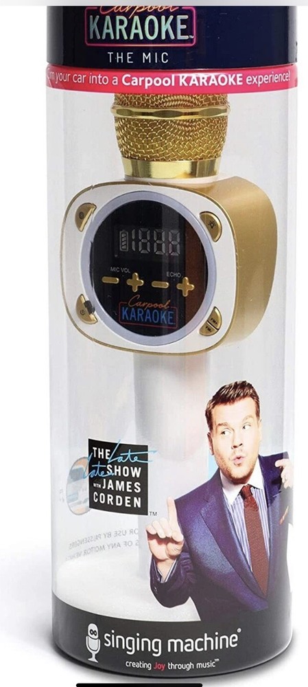 The Singing Machine CPK545 Wireless Bluetooth Microphone Carpool Karaoke Machine