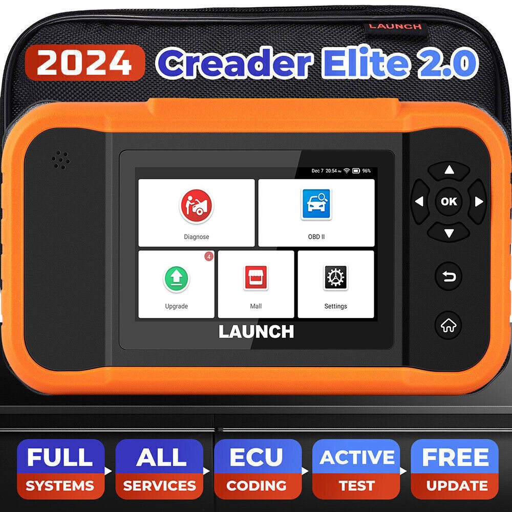 LAUNCH X431 Elite 2.0 Scanner for Ford/GM/Chrysler OBD2 Diagnostic Coding Tool