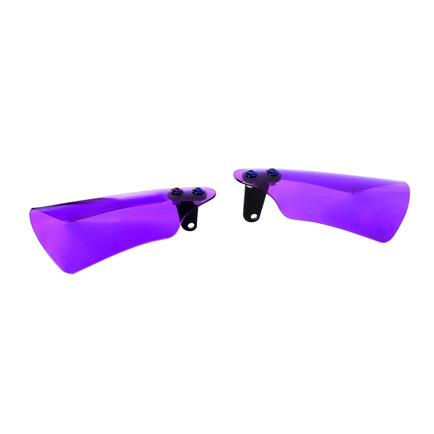 Purple PMMA Hand Grip Protector Windshield Fit Harley Dyna Softail Street Bob