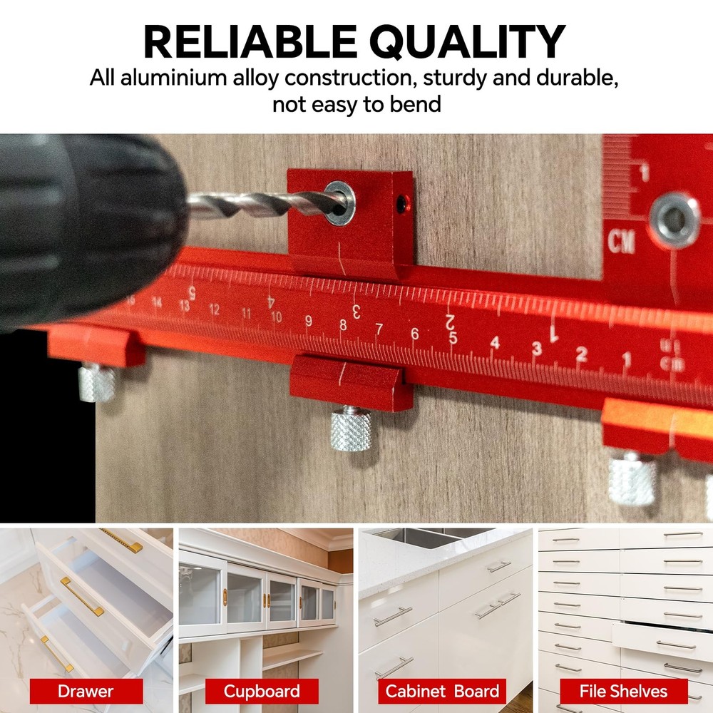 Aluminum Cabinet Hardware Jig Tool for Handles Pulls Knobs, Cabinet Pull Jig ...