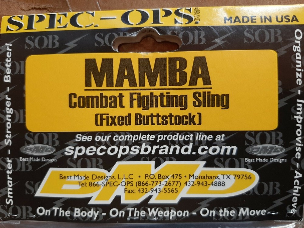 SPEC-OPS Mamba Rifle Sling 100240201, Black