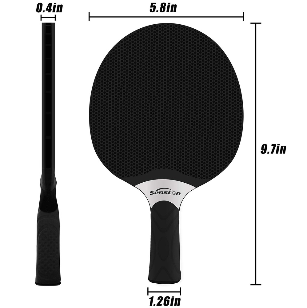Table Tennis Rackets Set, Professional Table Tennis Racket with 3 Balls, Comp...