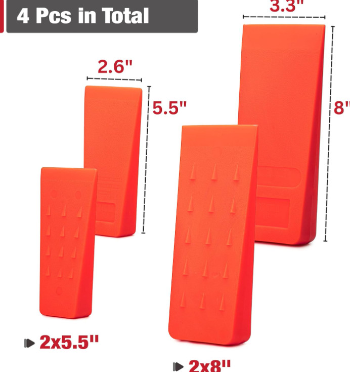 6 pack Tree Felling Wedges chainsaw wedges 5.5+8 tree cutting equipment