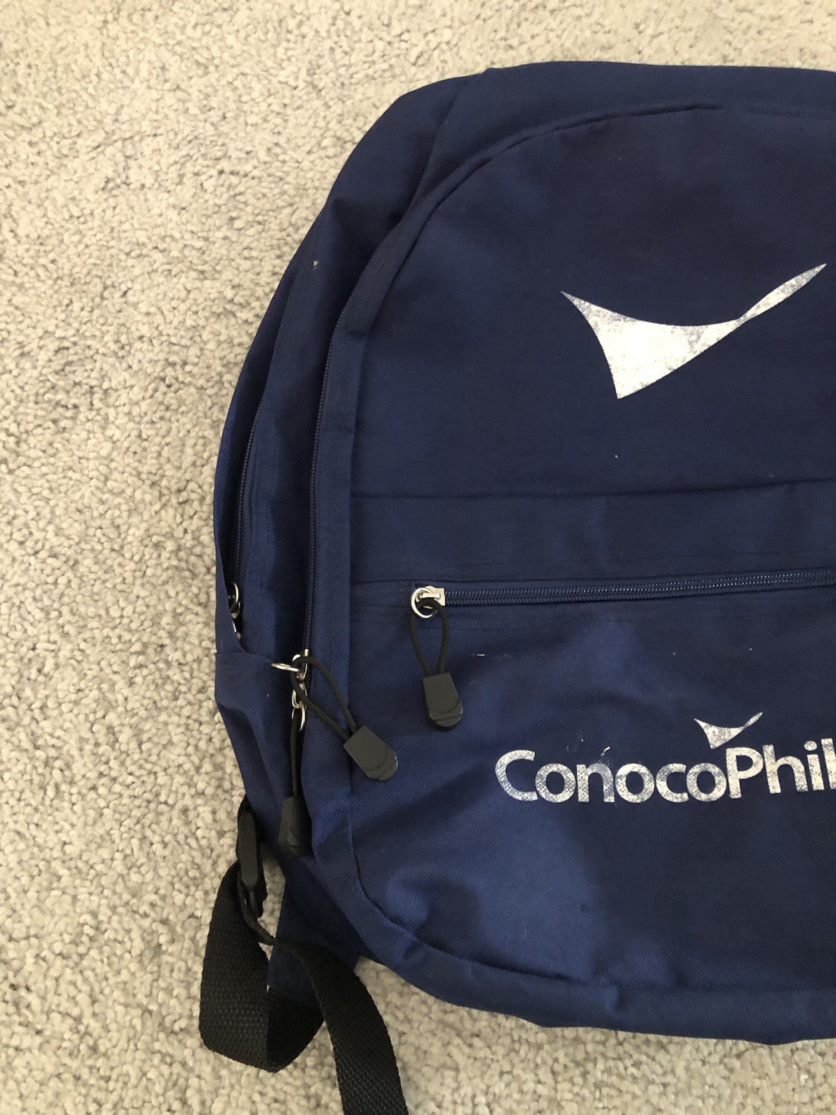 Vintage Conoco Phillips Employee Corporate Blue Backpack Oil & Gas Drilling Read