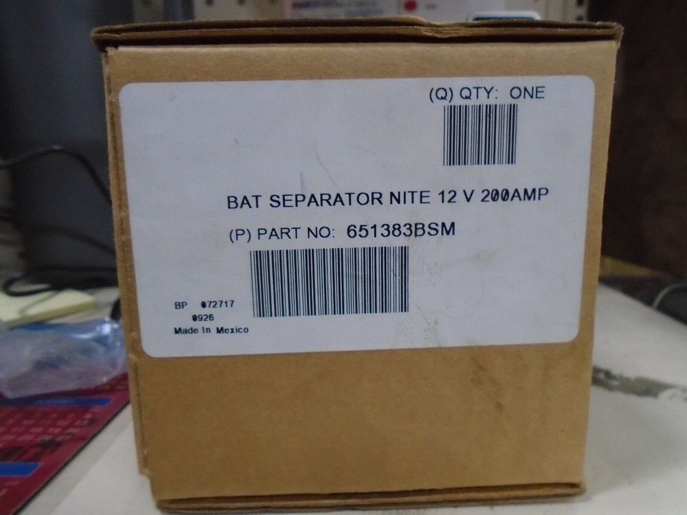 Bergstrom Battery Separator 12V 200AMP 651383BSM
