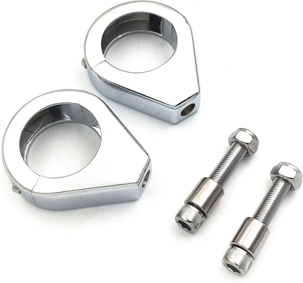 Fork Turn Signal Indicator Light Relocation Bracket Clamps Mount 39MM For Harley