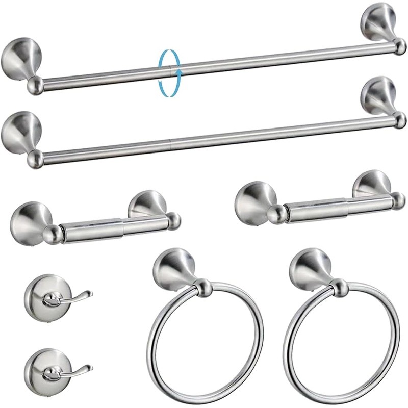 8-Pieces 24" Bathroom Hardware Set, Bathroom Acces