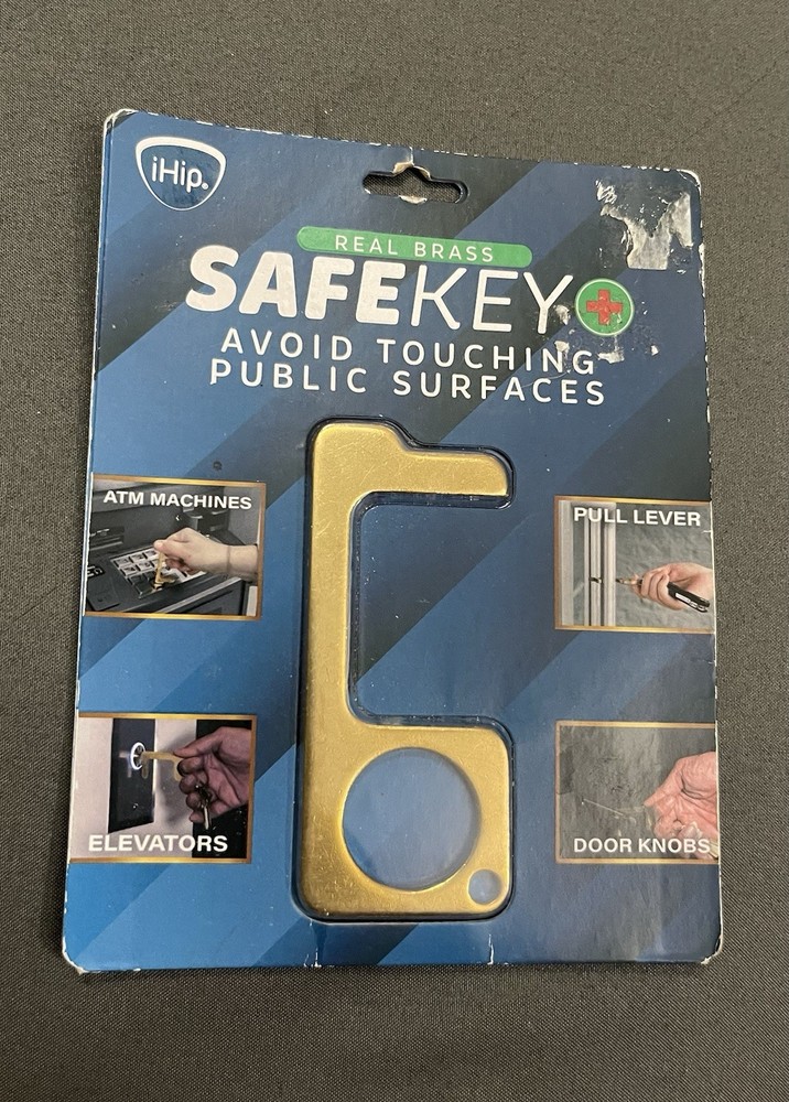 iHip SafeKey Protection Anti-Microbial Avoid Touching Germ Surfaces Key Ring
