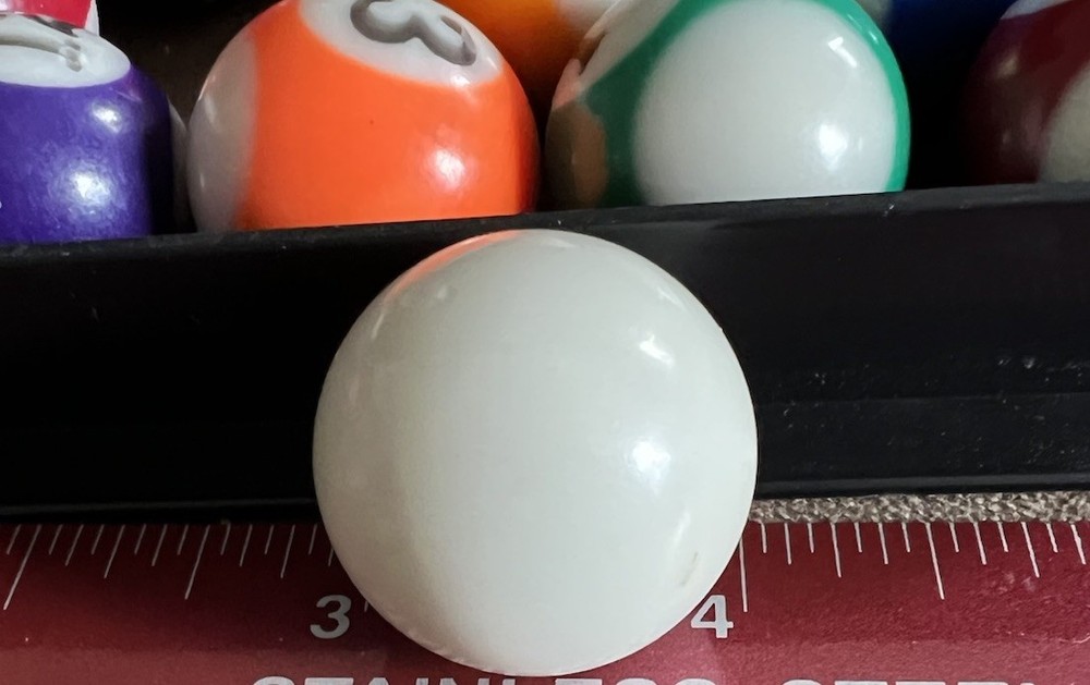 Mini Pool Ball Replacements Solids Missing 8 Ball 15/16”