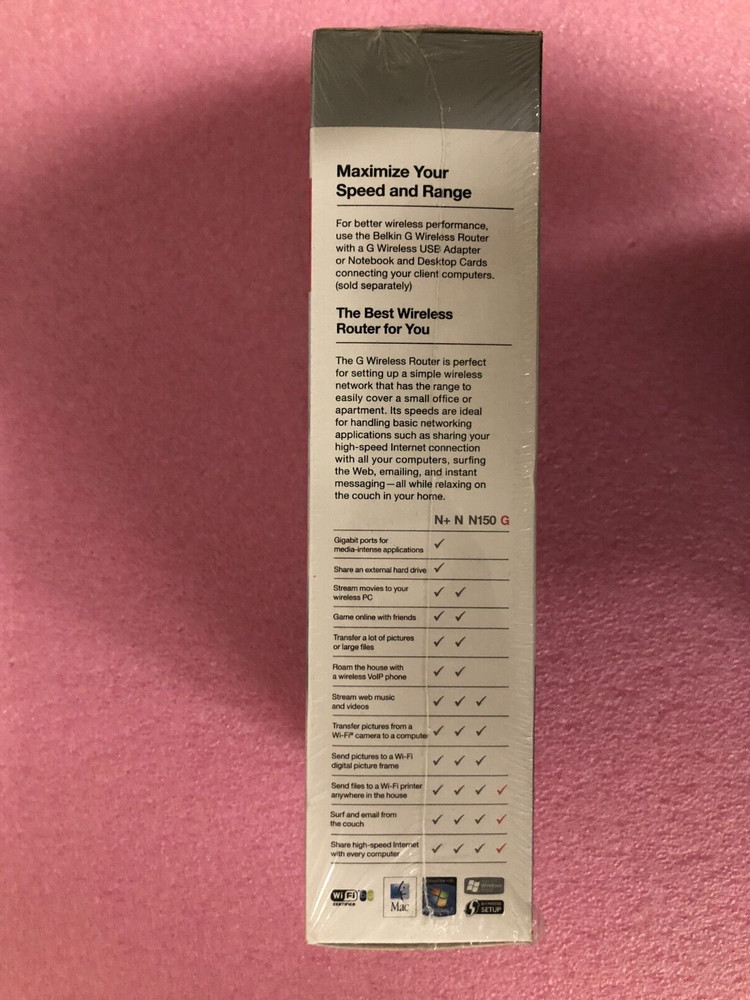 Belkin F5D7234-4-TG G Wireless Router Basic Home Connectivity