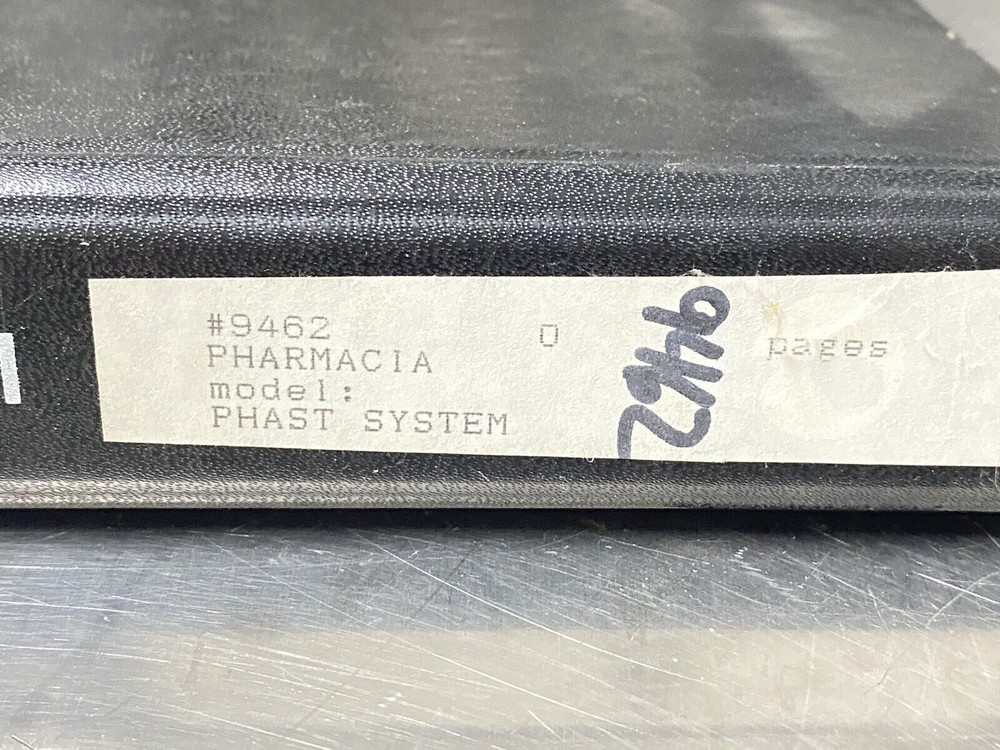 Pharmacia Phast System - Users Guide / Instruction / Manual