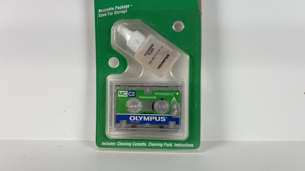 Olympus Microcassette MC C2 - High Performance Head Cleaning Kit - NEW SEALED